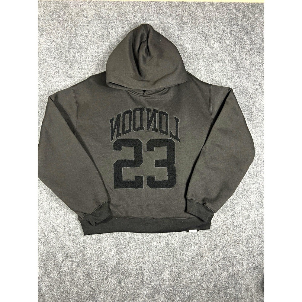SUMWON London 23 Black Hoodie Men's Small Graphic Pullover Sweatshirt